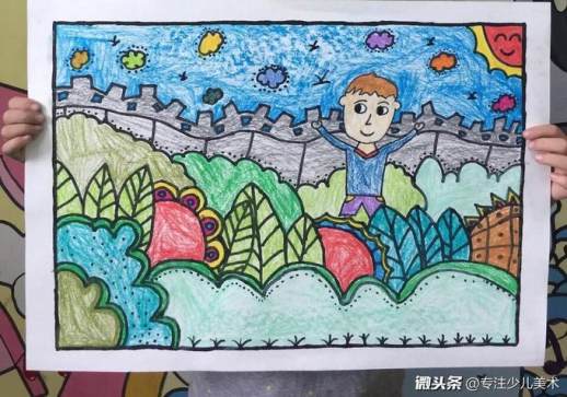 长城图片绘画小学生