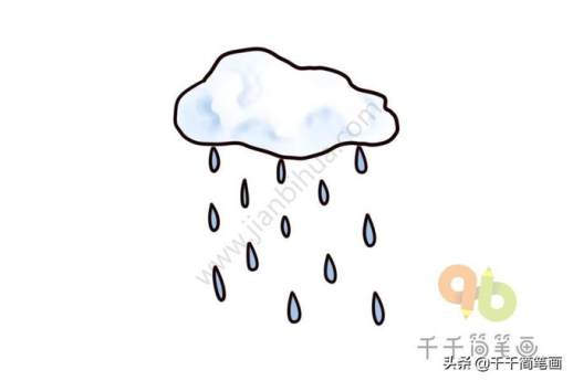 下雨简笔画