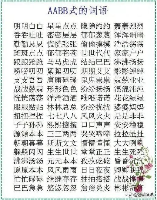 小学常见成语分类举例